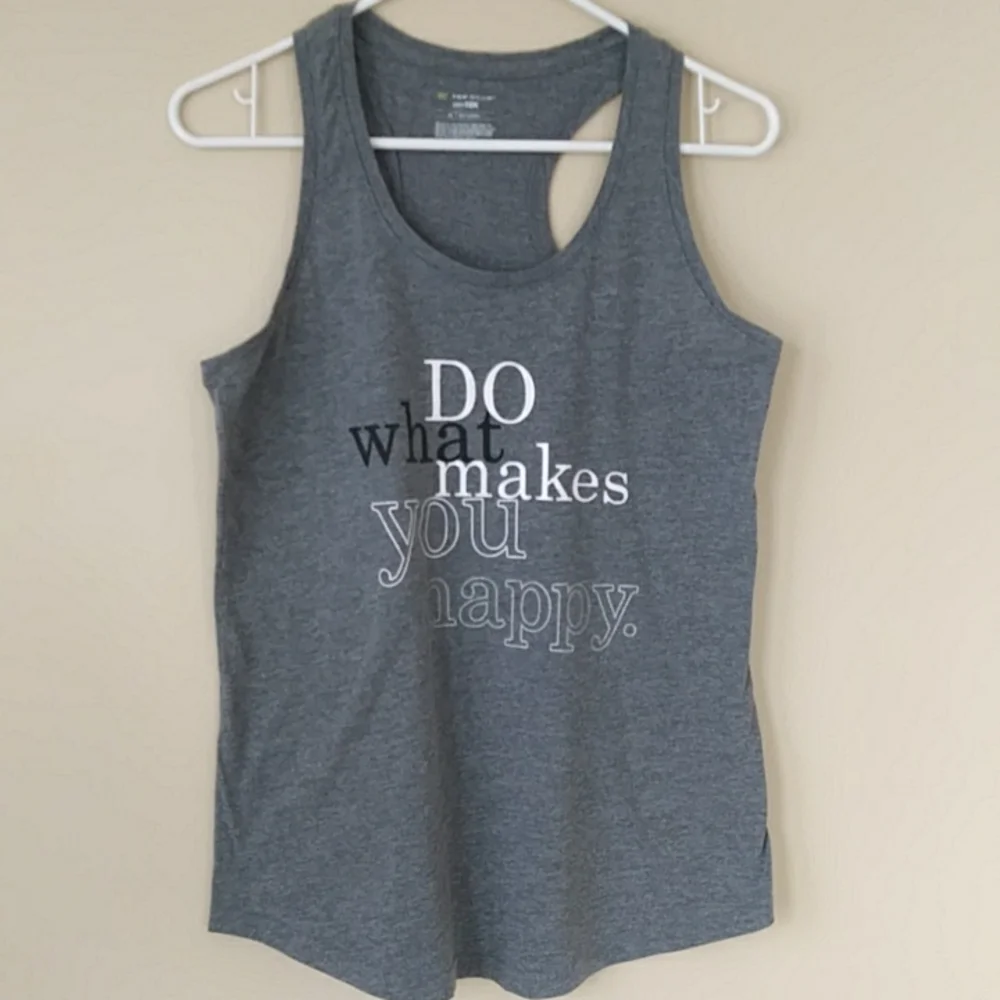 Tek Gear DryTek Racerback Heathered Tank Top M Gray - Picture 6 of 13